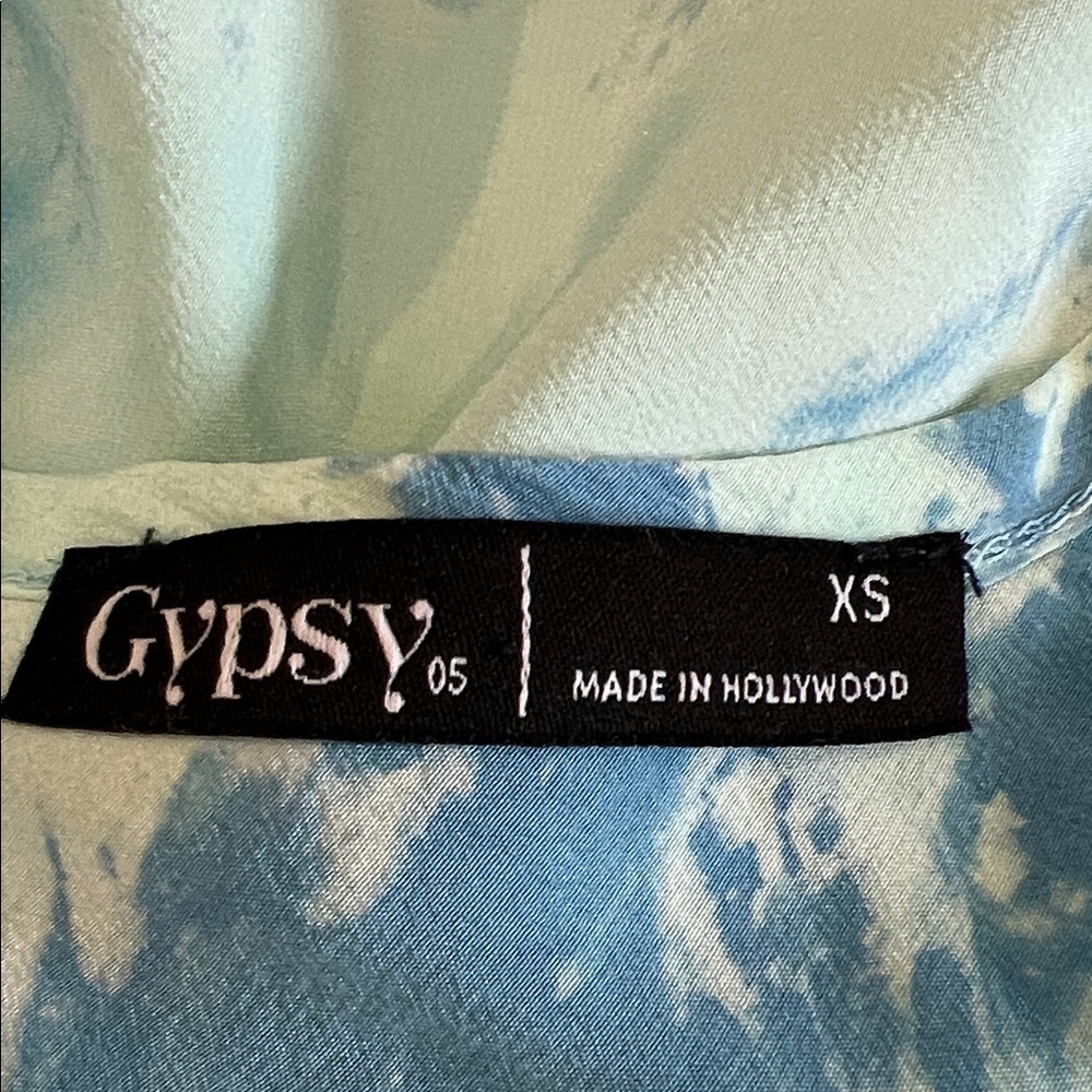 NWOT Blue and White Tie-Dye Silk Dress Size XS - Picture 2 of 6
